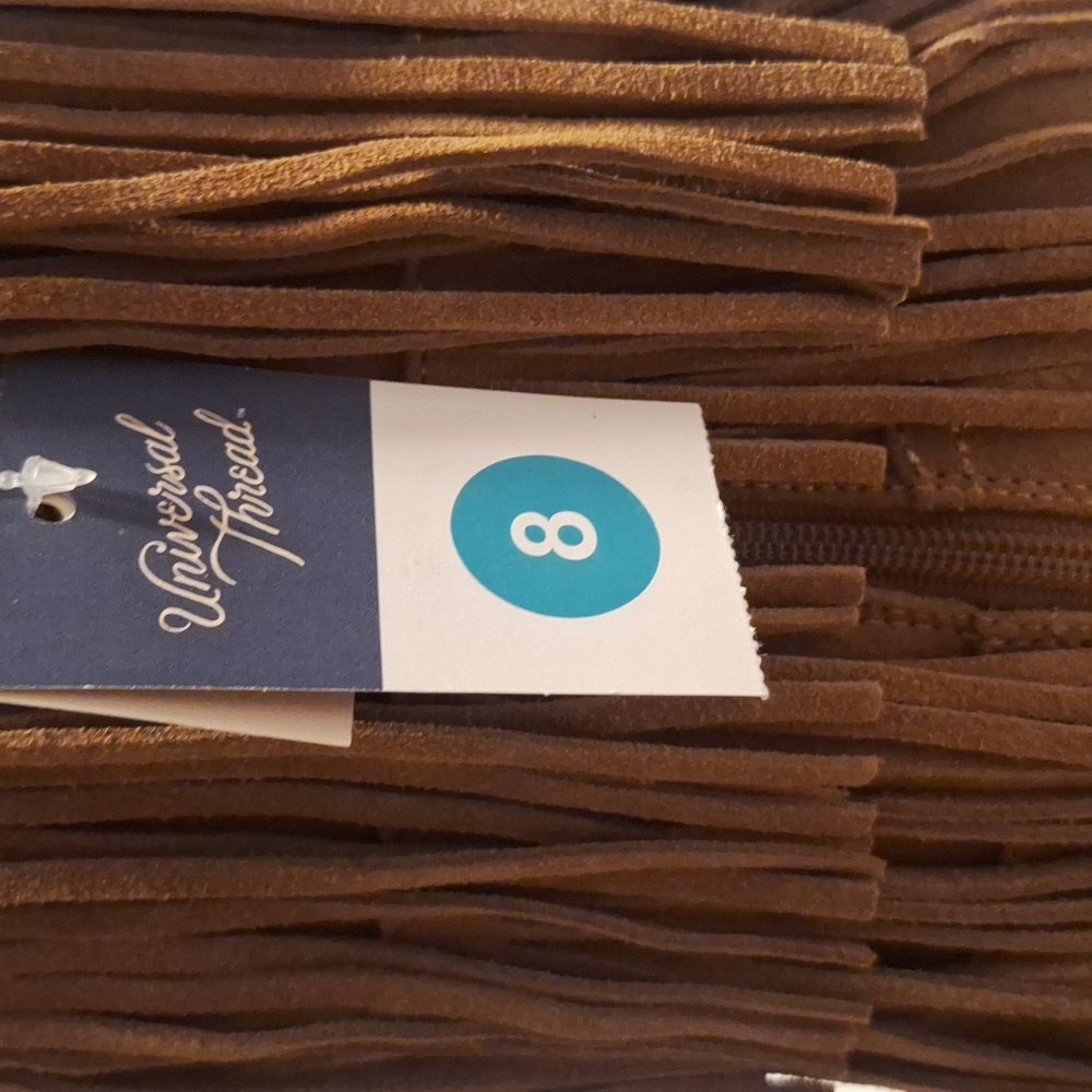 Fringe Suede Ankle Boots - Tan - Picture 7 of 12